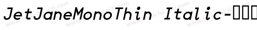 JetJaneMonoThin Italic字体转换
